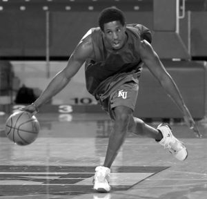 Jeff Hawkins playing basketball